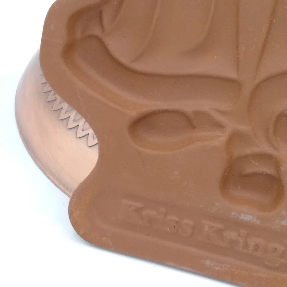 Longaberger Kriss Kringle Santa Cookie Mold 1991 Vintage Earthenware Christmas - Picture 6 of 12